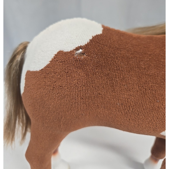 American Girl Paint Foal Horse 2019 GJD50 Brown Fabric Coat Rooted Mane and Tail - Picture 12 of 12